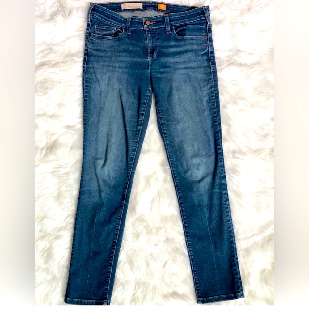 Anthropologie Pilcro and the Letterpress Serif Fit Straight Leg Size 29 Mid Rise